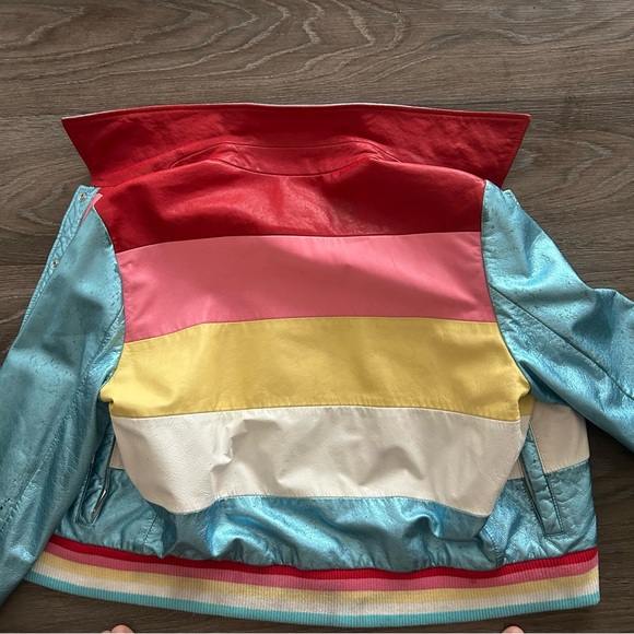 THE MIGHTY COMPANY genuine leather bomber jacket - Picture 10 of 12